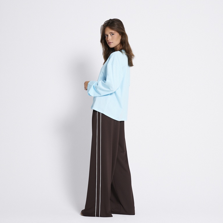 Oversized long sleeve tee "Bree" Turquoise